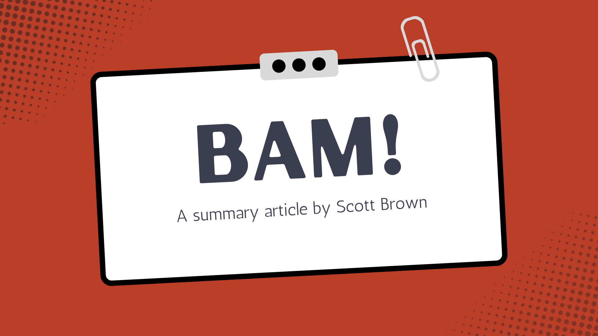 BAM: Examples